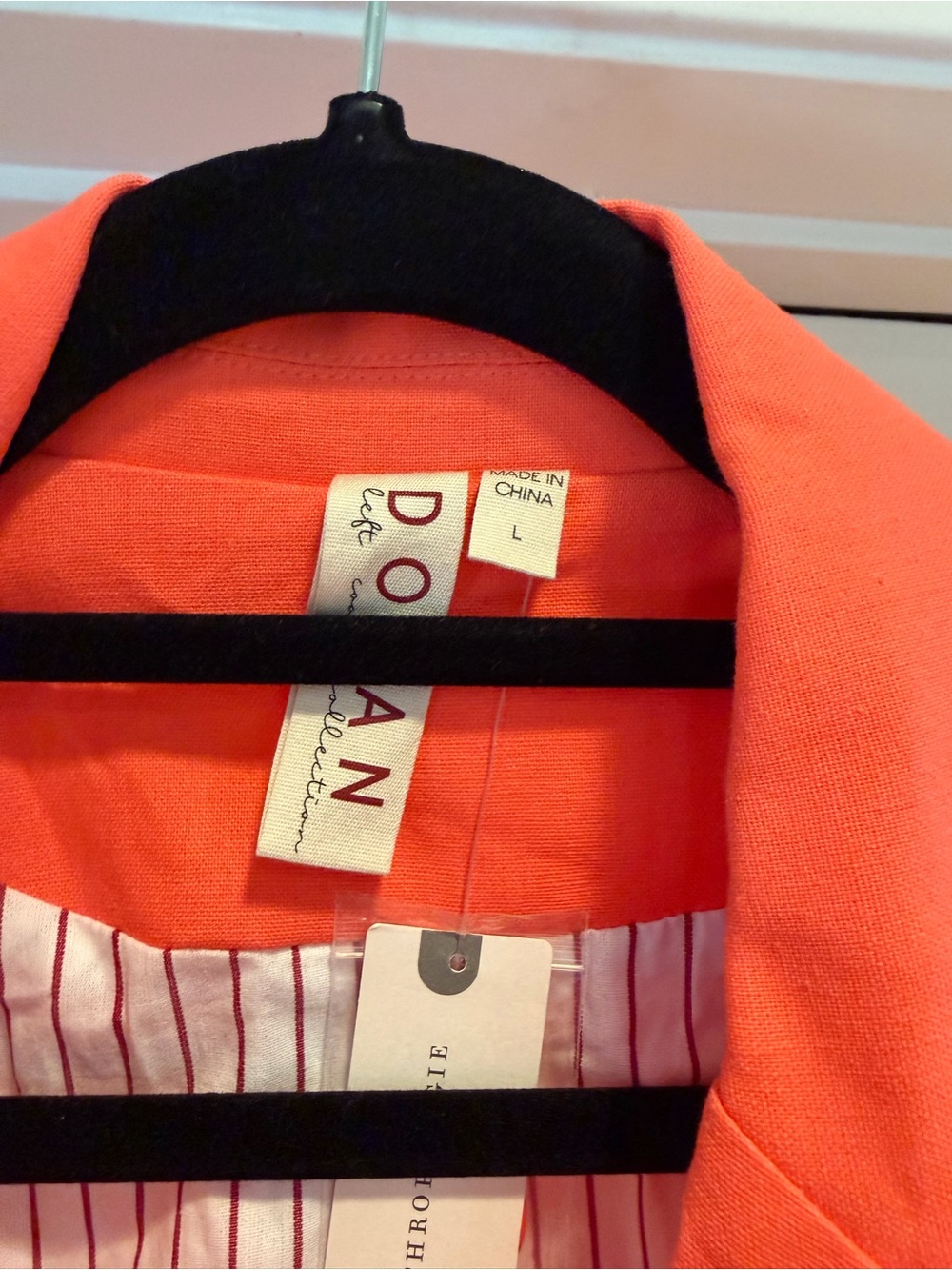 Anthropologie Coral Double-Breasted Blazer Jacket - Picture 3 of 5